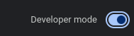 Enable developer mode in chrome