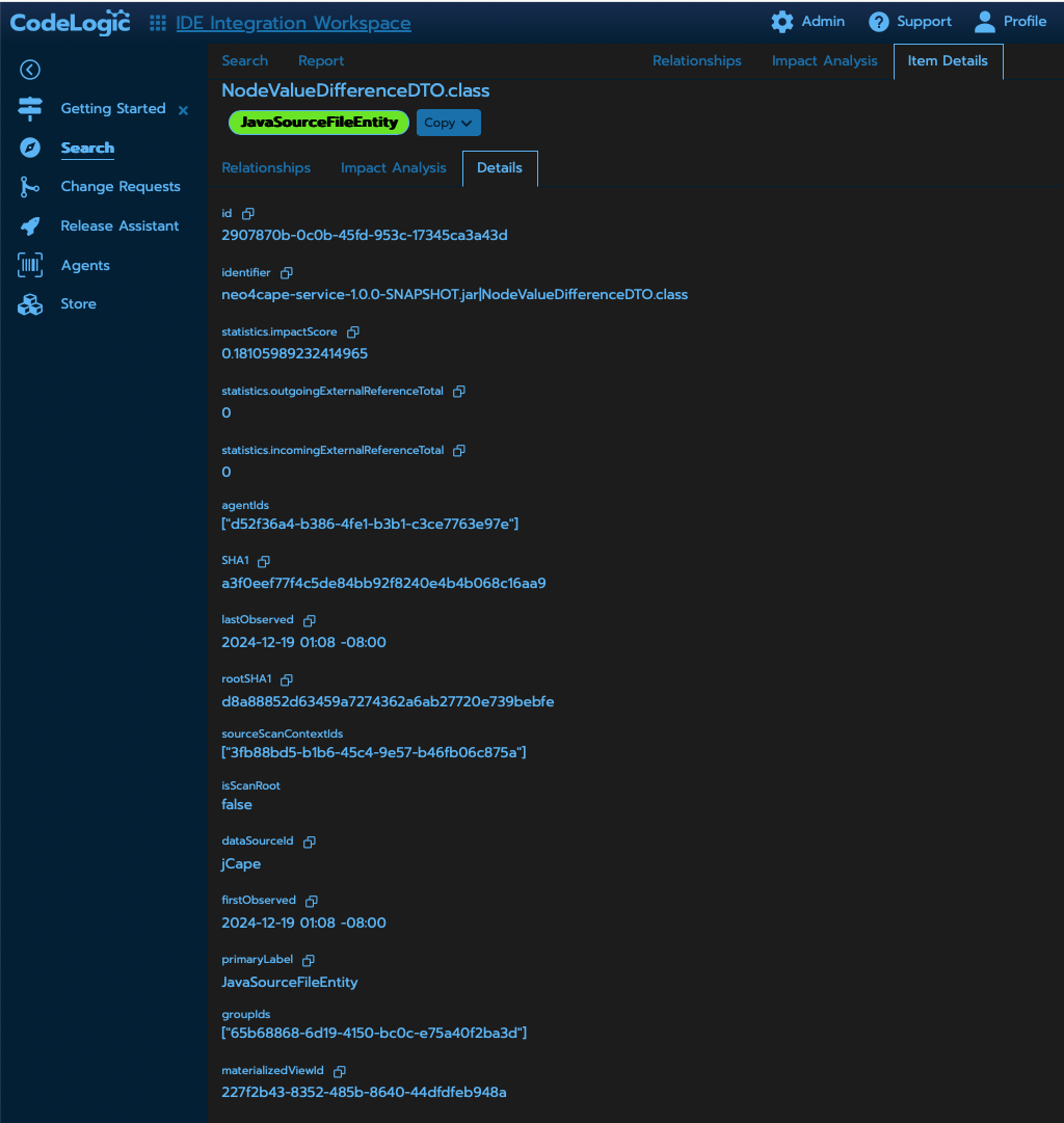 CodeLogic Item Details > Details CodeLogic Item Details > Details
