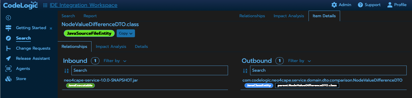 CodeLogic Item Details > Relationships CodeLogic Item Details > Relationships